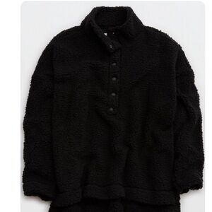 Aerie Sherpa Quarter Snap Sweatshirt